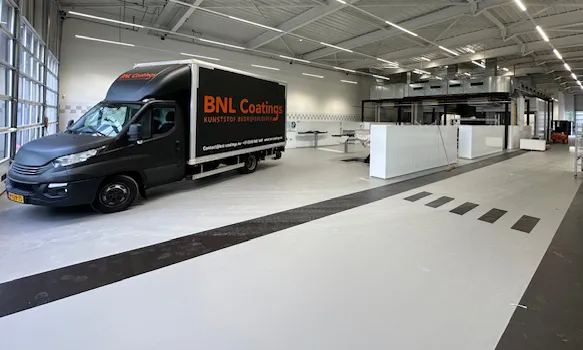 BNL Coatings - Automotive vloer - Vloeistofdichte vloer - Garage vloer - Autobedrijf vloer - Showroom vloer